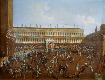Corrida de toros en honor del Príncipe de Polonia, Federico Cristiano, 1740 de Gabriele Bella